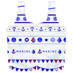 Marine Nautical Clip Art Full Print Recycle Bag (xxl) by 99art