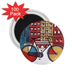 Amsterdam Graphic Design Poster Illustration 2 25  Magnets (100 Pack)  by 99art