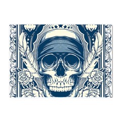 Skull Drawing Crystal Sticker (a4) by 99art