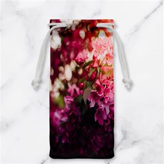 Pink Flower Jewelry Bag by artworkshop
