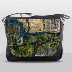 Map Illustration Gta Messenger Bag by B30l