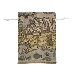 Iceland Cartography Map Renaissance Lightweight Drawstring Pouch (l) by B30l