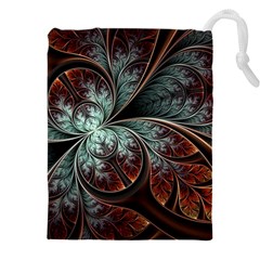 Abstract Pattern Design Art Wallpaper Tracery Texture Drawstring Pouch (4xl) by danenraven