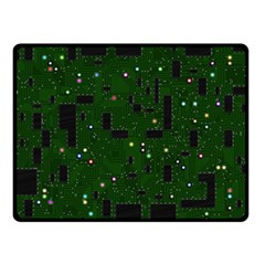Circuit Board Conductor Tracks Fleece Blanket (small) by Cowasu