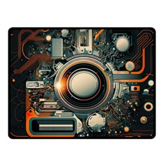 Illustrations Technology Robot Internet Processor Fleece Blanket (small) by Cowasu