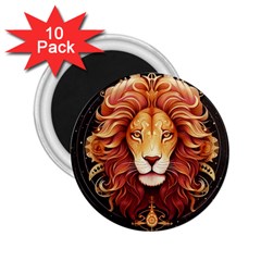 Lion Star Sign Astrology Horoscope 2 25  Magnets (10 Pack)  by Bangk1t