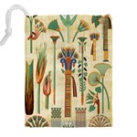Egyptian Paper Papyrus Hieroglyphs Drawstring Pouch (4XL) Back