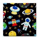 Space Seamless Pattern Tile Coaster Front