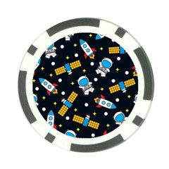 Seamless-adventure-space-vector-pattern-background Poker Chip Card Guard by Wav3s