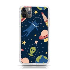Seamless-pattern-with-funny-aliens-cat-galaxy Iphone 11 Pro Max 6 5 Inch Tpu Uv Print Case by Wav3s