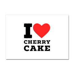 I Love Cherry Cake Crystal Sticker (a4) by ilovewhateva