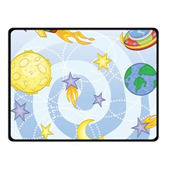 Science Fiction Outer Space Fleece Blanket (small) by Ndabl3x