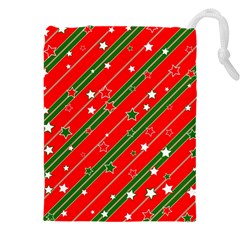 Christmas Paper Star Texture Drawstring Pouch (4xl) by Ndabl3x