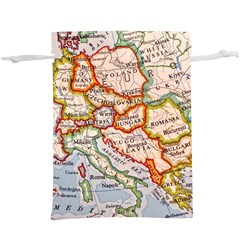 Map Europe Globe Countries States Lightweight Drawstring Pouch (xl) by Ndabl3x