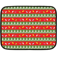 Christmas Papers Red And Green Fleece Blanket (mini) by Ndabl3x