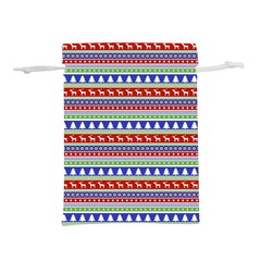 Christmas Color Stripes Pattern Lightweight Drawstring Pouch (m) by Ndabl3x