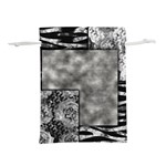 Background Pattern Geometric Design Lightweight Drawstring Pouch (M) Back