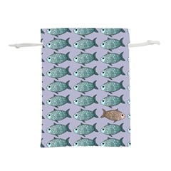 Fishes Pattern Background Theme Art Lightweight Drawstring Pouch (m) by Vaneshop