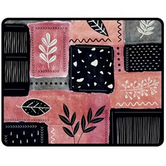 Floral Wall Art Two Sides Fleece Blanket (medium) by Vaneshop