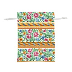 Flower Fabric Design Lightweight Drawstring Pouch (m) by Vaneshop
