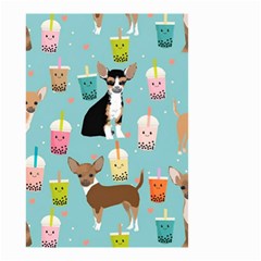 Chihuahua Bubble Kawaii Boba Tea Cute Dog Small Garden Flag (two Sides) by Wav3s