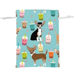 Chihuahua Bubble Kawaii Boba Tea Cute Dog Lightweight Drawstring Pouch (xl) by Wav3s