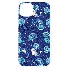 Cat Spacesuit Space Suit Astronaut Pattern Iphone 14 Plus Black Uv Print Case by Wav3s