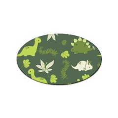 Cute Dinosaur Pattern Sticker Oval (100 Pack) by Wav3s