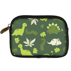 Cute Dinosaur Pattern Digital Camera Leather Case by Wav3s