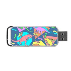 Dinosaur Pattern Portable Usb Flash (one Side) by Wav3s