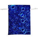 Blue Bubbles Abstract Lightweight Drawstring Pouch (XL) Back