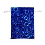 Blue Bubbles Abstract Lightweight Drawstring Pouch (M) Back