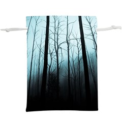 Tree Night Dark Forest Lightweight Drawstring Pouch (xl) by Vaneshop