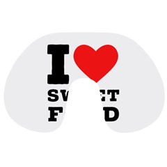 I Love Sweet Food Travel Neck Pillow by ilovewhateva