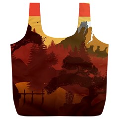 Japan Art Illustration Full Print Recycle Bag (xxl) by Grandong