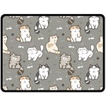 Cute Cat Pattern Cartoon Two Sides Fleece Blanket (Large) 80 x60  Blanket Front