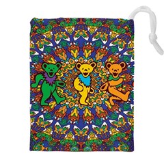 Grateful Dead Pattern Drawstring Pouch (4xl) by Cowasu