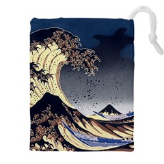 The Great Wave Off Kanagawa Japan Japanese Waves Drawstring Pouch (4xl) by Cowasu
