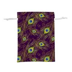 Peacock Feathers Pattern Lightweight Drawstring Pouch (m) by Cowasu