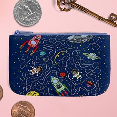 Cat Cosmos Cosmonaut Rocket Large Coin Purse by Cowasu