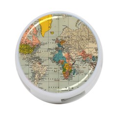 Vintage World Map 4-port Usb Hub (one Side) by Cowasu