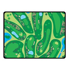 Golf Course Par Golf Course Green Fleece Blanket (small) by Cowasu