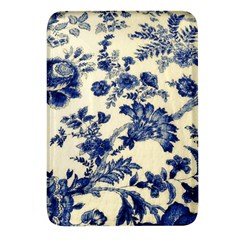 Vintage Blue Drawings On Fabric Rectangular Glass Fridge Magnet (4 Pack) by Amaryn4rt