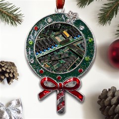 Computer Ram Tech - Metal X mas Lollipop With Crystal Ornament by Amaryn4rt