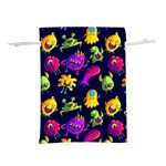 Space Patterns Lightweight Drawstring Pouch (L) Front
