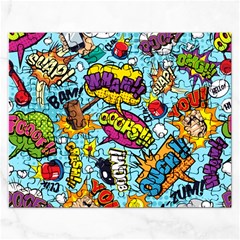 Comic Elements Colorful Seamless Pattern Rectangular Jigsaw Puzzl by Amaryn4rt
