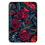 Vintage Flash Tattoos Designs Seamless Pattern Rectangular Glass Fridge Magnet (4 pack) Front
