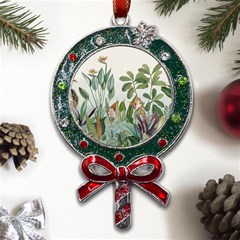 Tropical Jungle Plants Metal X mas Lollipop With Crystal Ornament by Ravend