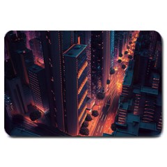 Abstract Landscape Landmark Town City Cityscape Large Doormat by Vaneshop