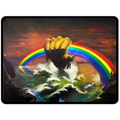 Rainbow Color Fleece Blanket (large) by uniart180623